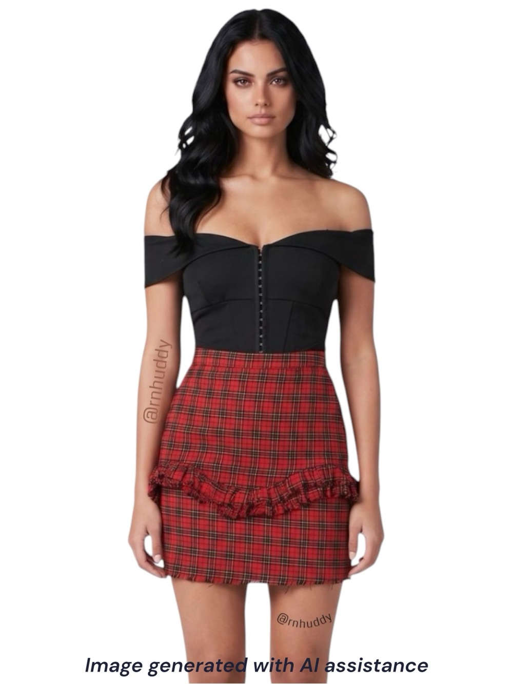 NSF S Tartan Plaid Carmen Skirt